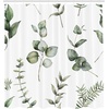 image:imageAmbesonne Eucalyptus Shower Curtain Modern Botanical Design Leaves in Watercolor Painting Theme Cloth Fabric Bathroom Decor Set with Hooks 69 W x 70 L Sage Green and Slate Brown