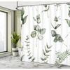 image:imageAmbesonne Eucalyptus Shower Curtain Modern Botanical Design Leaves in Watercolor Painting Theme Cloth Fabric Bathroom Decor Set with Hooks 69 W x 70 L Sage Green and Slate Brown