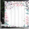 image:imageAmbesonne Eucalyptus Shower Curtain Soft Colors with Watercolor Leaf Print Botanical Dreamy Forest Cloth Fabric Bathroom Decor Set with Hooks 69 W x 70 L Plum Pale Pink and Seafoam