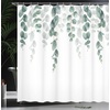 image:imageAmbesonne Eucalyptus Shower Curtain Watercolor Leaves Top Plant Look Print Greenery Weeping Branches Cloth Fabric Bathroom Decor Set with Hooks 69 W x 70 L Sage Green Reseda Green