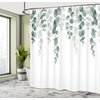 image:imageAmbesonne Eucalyptus Shower Curtain Watercolor Leaves Top Plant Look Print Greenery Weeping Branches Cloth Fabric Bathroom Decor Set with Hooks 69 W x 70 L Sage Green Reseda Green