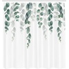 image:imageAmbesonne Eucalyptus Shower Curtain Watercolor Leaves Top Plant Look Print Greenery Weeping Branches Cloth Fabric Bathroom Decor Set with Hooks 69 W x 70 L Sage Green Reseda Green