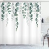 image:imageAmbesonne Eucalyptus Shower Curtain Watercolor Leaves Top Plant Look Print Greenery Weeping Branches Cloth Fabric Bathroom Decor Set with Hooks 69 W x 70 L Sage Green Reseda Green