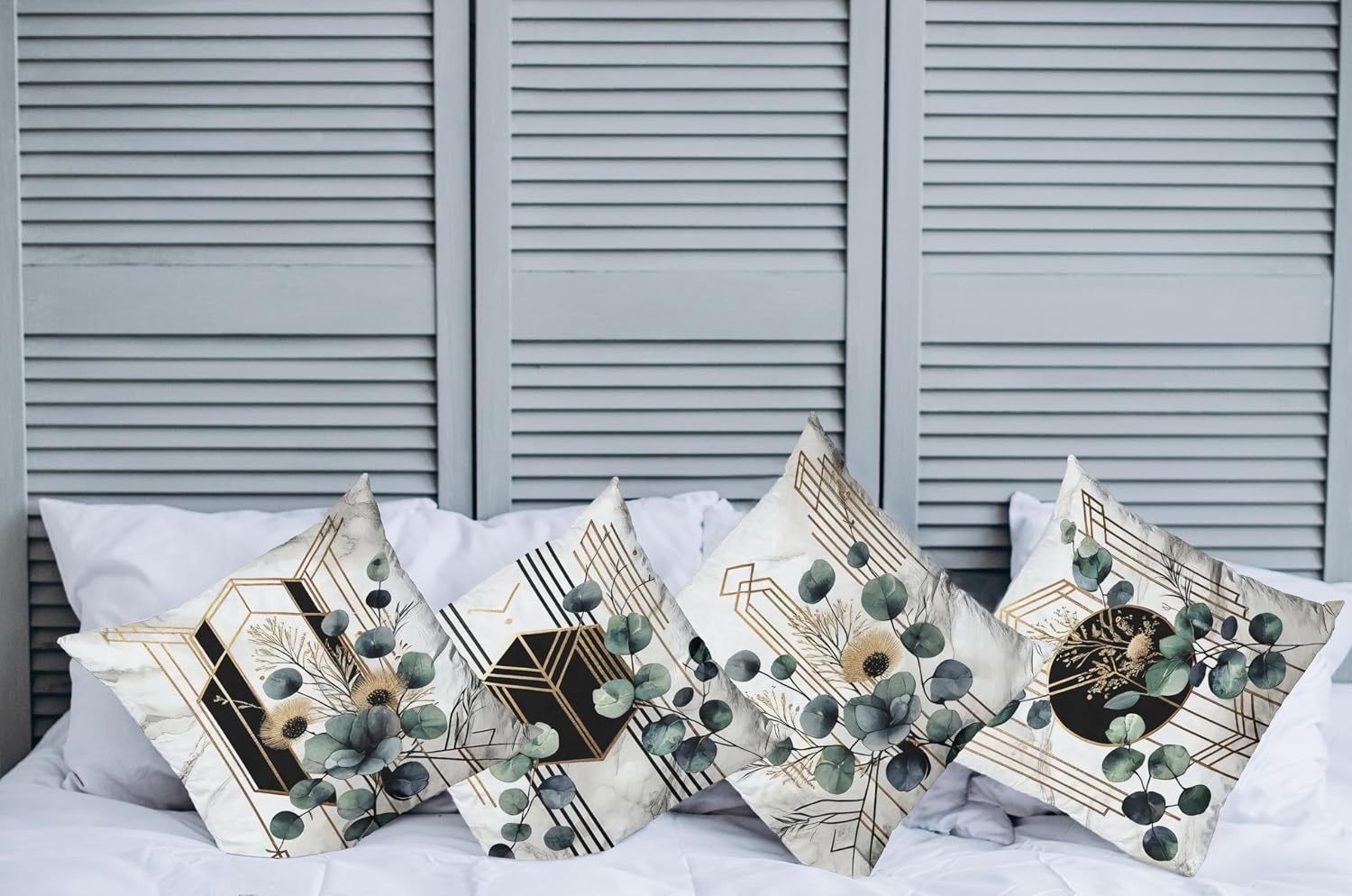 image:imageAmbesonne Abstract Throw Decorative Pillow Cover Home amp Living Room Geometric Composition Colorful Striped Dotted Rhombus Decorative Square Accent Cushion Pillow Case 20 X 20 Purple White GreyGrey Teal Sand Brown