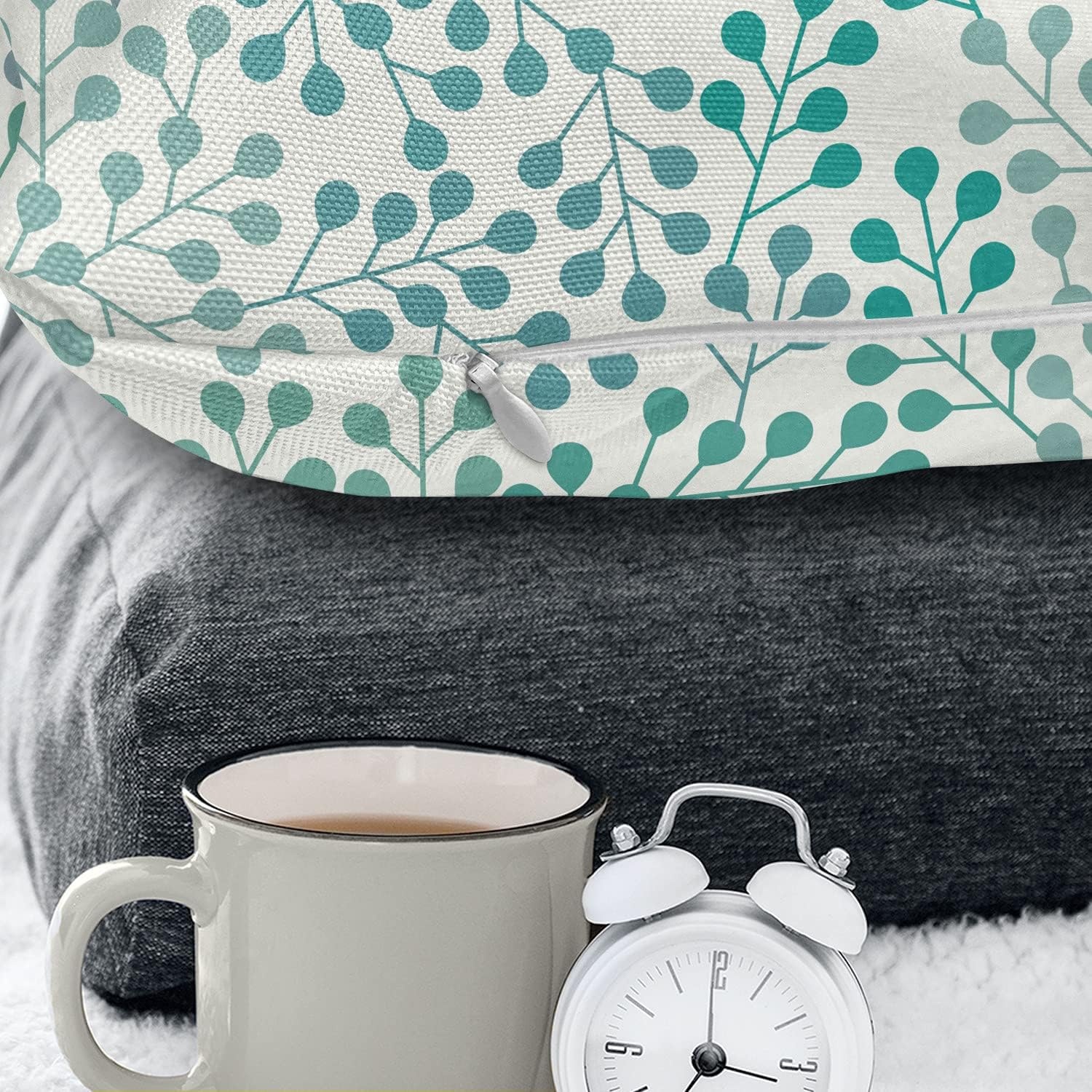 image:imageAmbesonne Abstract Throw Decorative Pillow Cover Home amp Living Room Geometric Composition Colorful Striped Dotted Rhombus Decorative Square Accent Cushion Pillow Case 20 X 20 Purple White GreyTeal Slate Blue