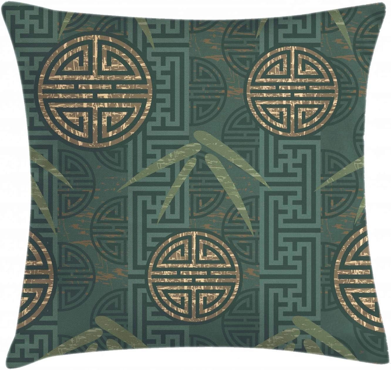 image:imageAmbesonne Abstract Throw Decorative Pillow Cover Home amp Living Room Geometric Composition Colorful Striped Dotted Rhombus Decorative Square Accent Cushion Pillow Case 20 X 20 Purple White GreyIvory Teal and Tan