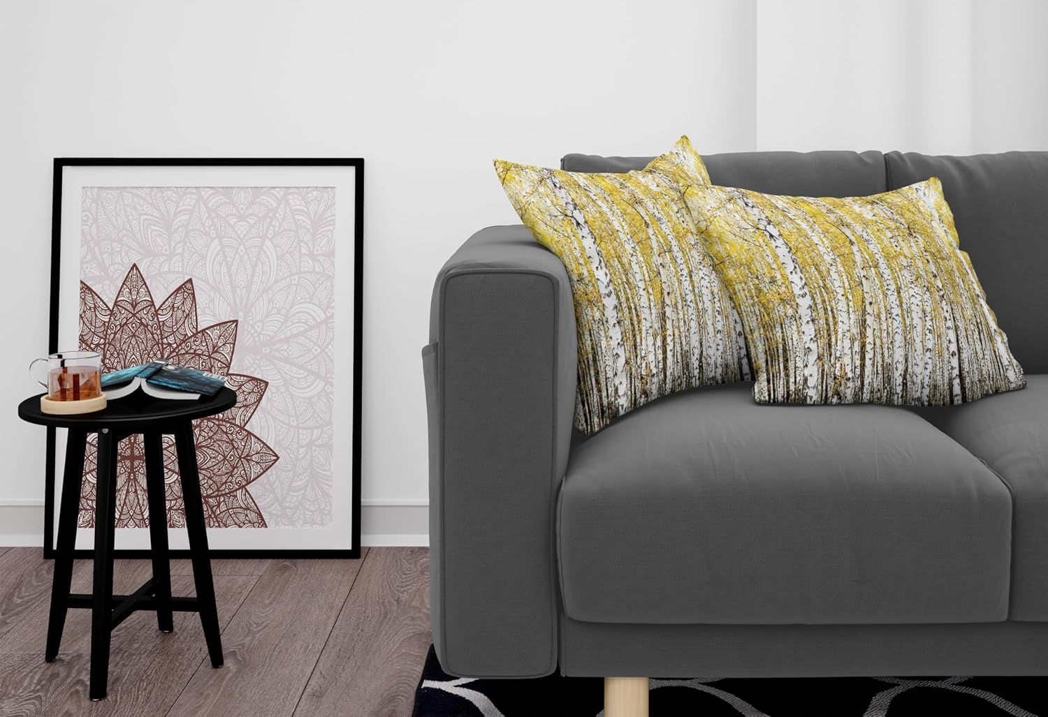 image:imageAmbesonne Abstract Throw Decorative Pillow Cover Home amp Living Room Geometric Composition Colorful Striped Dotted Rhombus Decorative Square Accent Cushion Pillow Case 20 X 20 Purple White GreyYellow Cream
