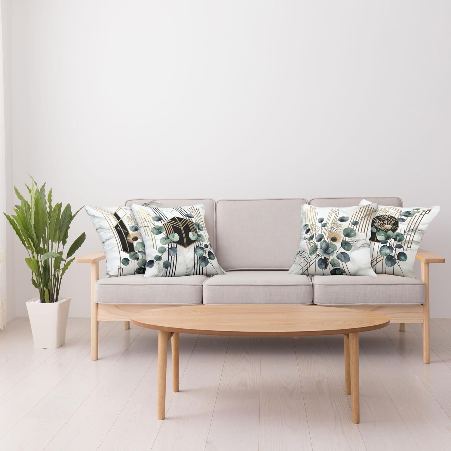 image:imageAmbesonne Abstract Throw Decorative Pillow Cover Home amp Living Room Geometric Composition Colorful Striped Dotted Rhombus Decorative Square Accent Cushion Pillow Case 20 X 20 Purple White GreyGrey Teal Sand Brown