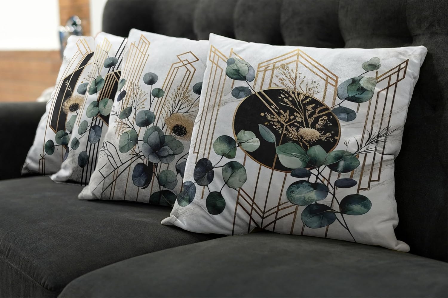 image:imageAmbesonne Abstract Throw Decorative Pillow Cover Home amp Living Room Geometric Composition Colorful Striped Dotted Rhombus Decorative Square Accent Cushion Pillow Case 20 X 20 Purple White GreyGrey Teal Sand Brown