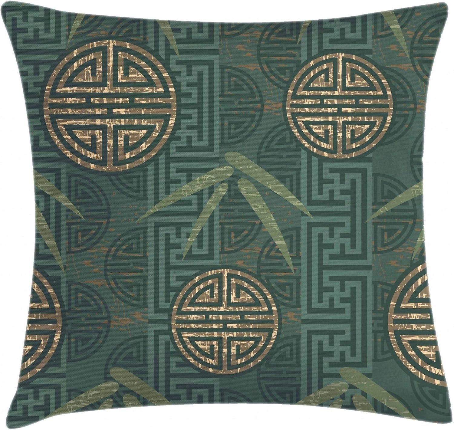 image:imageAmbesonne Abstract Throw Decorative Pillow Cover Home amp Living Room Geometric Composition Colorful Striped Dotted Rhombus Decorative Square Accent Cushion Pillow Case 20 X 20 Purple White GreyIvory Teal and Tan