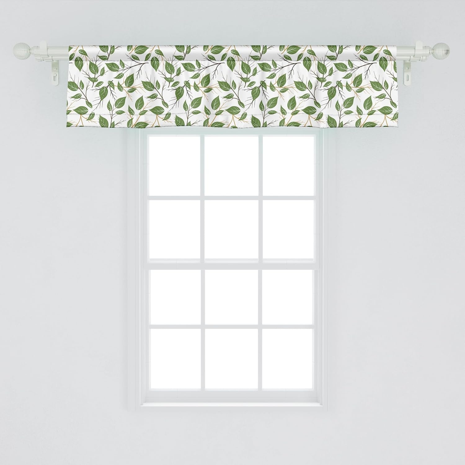 image:imageAmbesonne Flamingo Window Valance Heron and Flamingo Birds with Watercolor Design Wildlife Nature Curtain Valance for Kitchen Bedroom Decor with Rod Pocket 54 X 18 Grey Vermilion WhiteBrown Green Camel