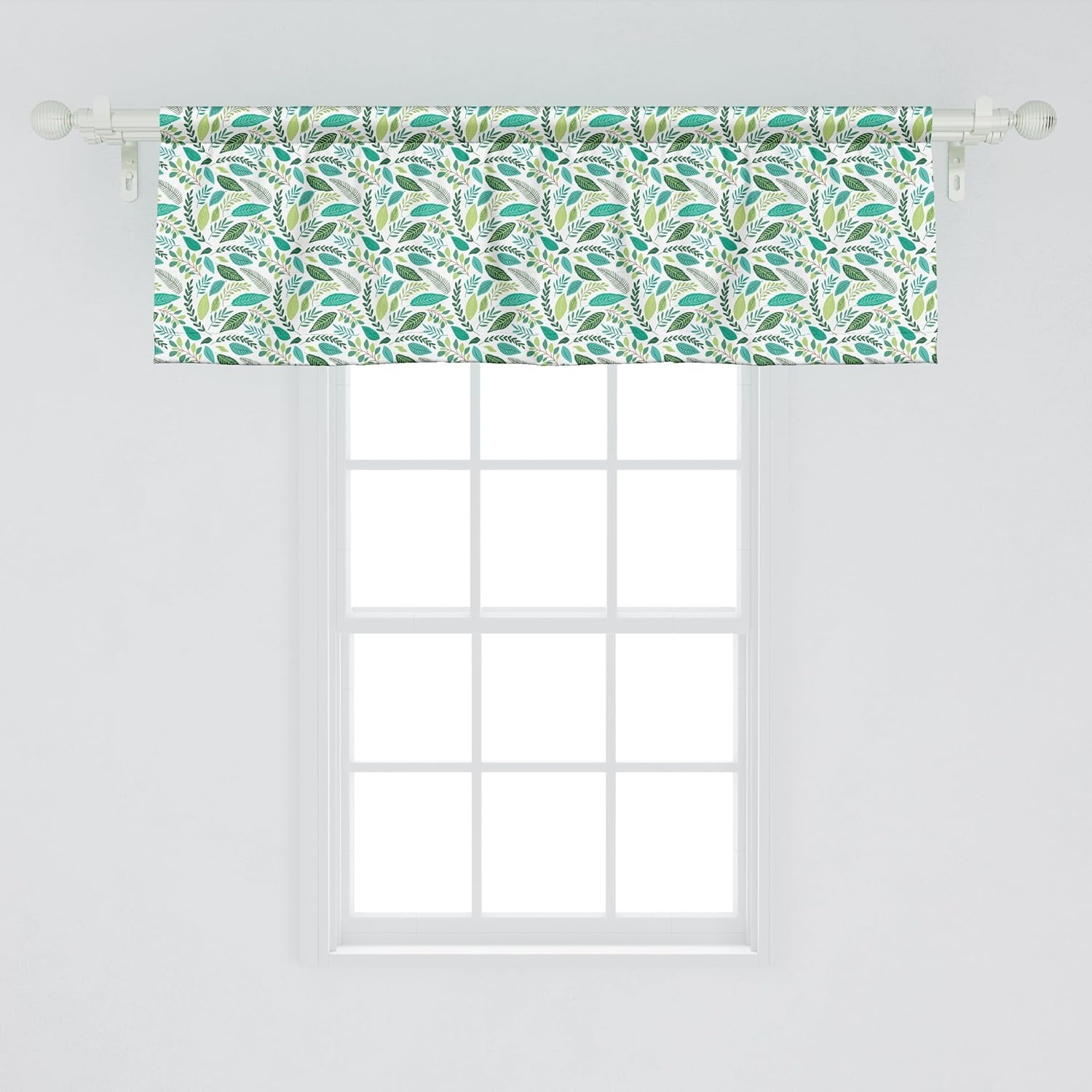 image:imageAmbesonne Flamingo Window Valance Heron and Flamingo Birds with Watercolor Design Wildlife Nature Curtain Valance for Kitchen Bedroom Decor with Rod Pocket 54 X 18 Grey Vermilion WhiteJade Green