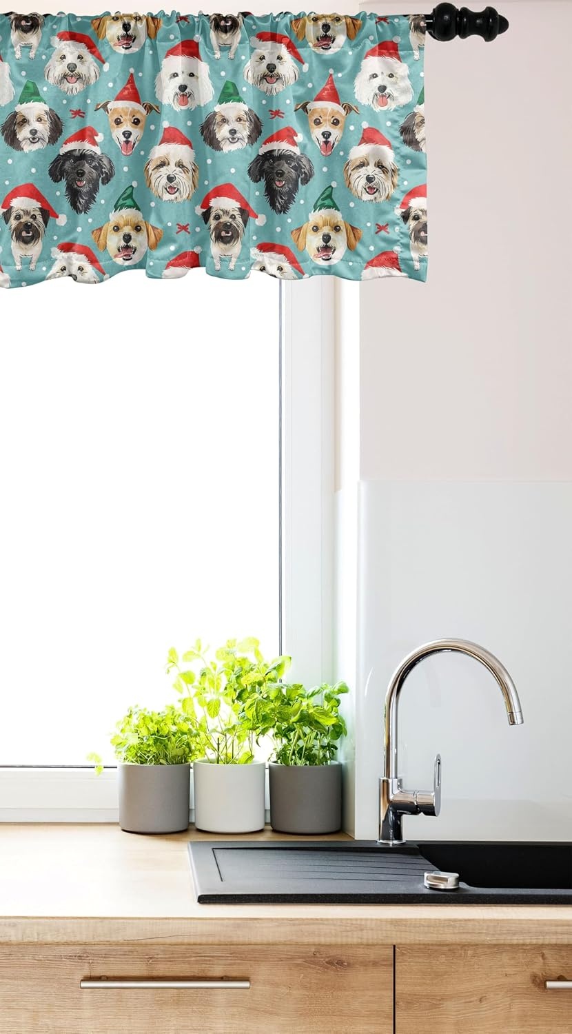 image:imageAmbesonne Leaf Window Valance Vintage Retro 60s Seem Banana Palm Tree Leaves Flowers Hibiscus Curtain Valance for Kitchen Bedroom Decor with Rod Pocket 54 X 18 Caramel BurgundySeafoam Vermilion Green