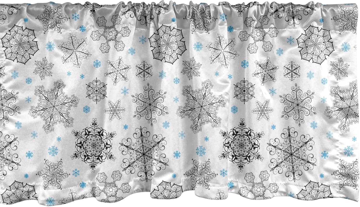image:imageAmbesonne Leaf Window Valance Vintage Retro 60s Seem Banana Palm Tree Leaves Flowers Hibiscus Curtain Valance for Kitchen Bedroom Decor with Rod Pocket 54 X 18 Caramel BurgundyBlue Black White