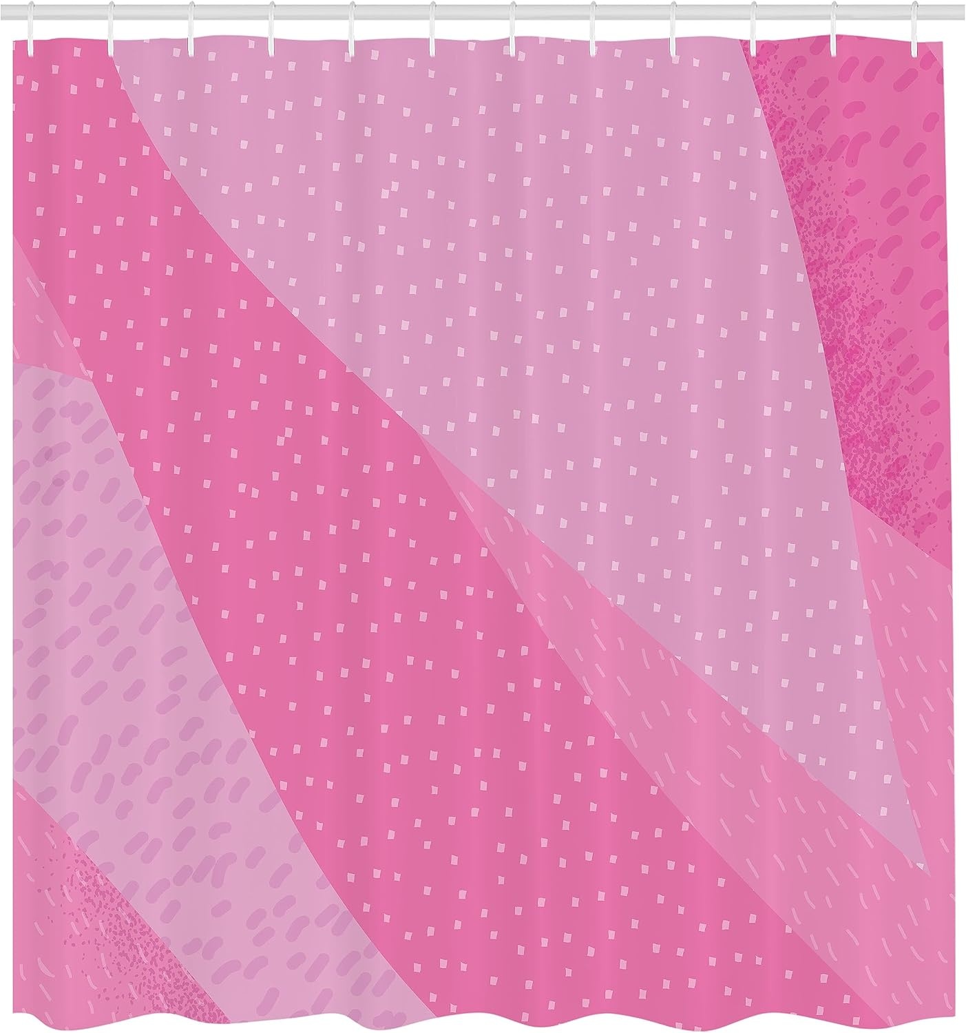 image:imageAmbesonne Pink Shower Curtain Abstract Boho Design Neutral Colors Artwork with Spots Pattern Love Aura Cloth Fabric Bathroom Decor Set with Hooks69 W x 105 L Pale Fuchsia Soft Pink