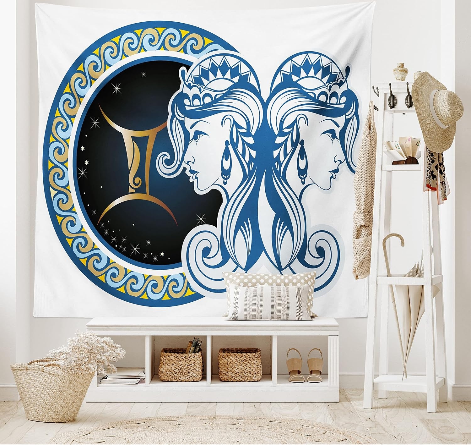 image:imageAmbesonne Wording Tapestry Hard Work Success Inspirational Words Grunge Theme Typographic Concept Wall Hanging for Bedroom Living Room Dorm Decor 60 X 80 Yellow Black WhiteNight Blue