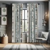 image:imageAmbesonne Abstract Curtains British Tartan Celtic Pattern with Vertical Horizontal Symmetric Stripes Image Window Treatments 2 Panel Set for Living Room Bedroom Pair of  28 x 63 Black WhiteBlue Grey Pale Grey Fawn