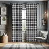 image:imageAmbesonne Abstract Curtains British Tartan Celtic Pattern with Vertical Horizontal Symmetric Stripes Image Window Treatments 2 Panel Set for Living Room Bedroom Pair of  28 x 63 Black WhiteBlack White