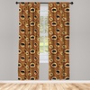 image:imageAmbesonne Abstract Curtains British Tartan Celtic Pattern with Vertical Horizontal Symmetric Stripes Image Window Treatments 2 Panel Set for Living Room Bedroom Pair of  28 x 63 Black WhiteCinnamon Ginger