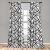 image:imageAmbesonne Abstract Curtains British Tartan Celtic Pattern with Vertical Horizontal Symmetric Stripes Image Window Treatments 2 Panel Set for Living Room Bedroom Pair of  28 x 63 Black WhiteCharcoal White