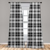 image:imageAmbesonne Abstract Curtains British Tartan Celtic Pattern with Vertical Horizontal Symmetric Stripes Image Window Treatments 2 Panel Set for Living Room Bedroom Pair of  28 x 63 Black WhiteBlack White