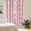 image:imageAmbesonne Abstract Curtains British Tartan Celtic Pattern with Vertical Horizontal Symmetric Stripes Image Window Treatments 2 Panel Set for Living Room Bedroom Pair of  28 x 63 Black WhiteVermilion White
