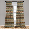image:imageAmbesonne Abstract Curtains British Tartan Celtic Pattern with Vertical Horizontal Symmetric Stripes Image Window Treatments 2 Panel Set for Living Room Bedroom Pair of  28 x 63 Black WhiteBeige Yellow