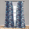 image:imageAmbesonne Abstract Curtains British Tartan Celtic Pattern with Vertical Horizontal Symmetric Stripes Image Window Treatments 2 Panel Set for Living Room Bedroom Pair of  28 x 63 Black WhiteRoyal Blue