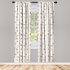 image:imageAmbesonne Abstract Curtains British Tartan Celtic Pattern with Vertical Horizontal Symmetric Stripes Image Window Treatments 2 Panel Set for Living Room Bedroom Pair of  28 x 63 Black WhiteBeige Brown