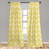 image:imageAmbesonne Abstract Curtains British Tartan Celtic Pattern with Vertical Horizontal Symmetric Stripes Image Window Treatments 2 Panel Set for Living Room Bedroom Pair of  28 x 63 Black WhitePale Yellow