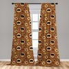 image:imageAmbesonne Abstract Curtains British Tartan Celtic Pattern with Vertical Horizontal Symmetric Stripes Image Window Treatments 2 Panel Set for Living Room Bedroom Pair of  28 x 63 Black WhiteCinnamon Ginger