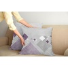 image:imageAmbesonne Abstract Throw Decorative Pillow Cover Home amp Living Room Geometric Composition Colorful Striped Dotted Rhombus Decorative Square Accent Cushion Pillow Case 20 X 20 Purple White GreyPurple White Grey