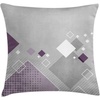 image:imageAmbesonne Abstract Throw Decorative Pillow Cover Home amp Living Room Geometric Composition Colorful Striped Dotted Rhombus Decorative Square Accent Cushion Pillow Case 20 X 20 Purple White GreyPurple White Grey