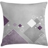 image:imageAmbesonne Abstract Throw Decorative Pillow Cover Home amp Living Room Geometric Composition Colorful Striped Dotted Rhombus Decorative Square Accent Cushion Pillow Case 20 X 20 Purple White GreyPurple White Grey