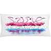 image:imageAmbesonne Animal Throw Pillow Cushion Cover Flamingos Print of Long Leged Love Birds Feathers Romance Brushstroke Splash Watercolor Decorative Square Accent Pillow Case 18 X 18 Pink Blue PurplePink Blue Purple