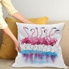 image:imageAmbesonne Animal Throw Pillow Cushion Cover Flamingos Print of Long Leged Love Birds Feathers Romance Brushstroke Splash Watercolor Decorative Square Accent Pillow Case 18 X 18 Pink Blue PurplePink Blue Purple