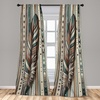 image:imageAmbesonne Animals Curtains Urban Jungle Themed Modern Boho Detail Roundy Fox Elephant Tiger Print Window Treatments 2 Panel Set for Living Room Bedroom Pair of  28 x 63 Dark Orange Teal BeigeCadet Blue Beige and Brown