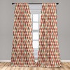 image:imageAmbesonne Animals Curtains Urban Jungle Themed Modern Boho Detail Roundy Fox Elephant Tiger Print Window Treatments 2 Panel Set for Living Room Bedroom Pair of  28 x 63 Dark Orange Teal BeigeOrange Cream