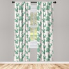 image:imageAmbesonne Animals Curtains Urban Jungle Themed Modern Boho Detail Roundy Fox Elephant Tiger Print Window Treatments 2 Panel Set for Living Room Bedroom Pair of  28 x 63 Dark Orange Teal BeigeFern Green