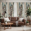 image:imageAmbesonne Animals Curtains Urban Jungle Themed Modern Boho Detail Roundy Fox Elephant Tiger Print Window Treatments 2 Panel Set for Living Room Bedroom Pair of  28 x 63 Dark Orange Teal BeigeCadet Blue Beige and Brown