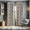 image:imageAmbesonne Animals Curtains Urban Jungle Themed Modern Boho Detail Roundy Fox Elephant Tiger Print Window Treatments 2 Panel Set for Living Room Bedroom Pair of  28 x 63 Dark Orange Teal BeigeTaupe Black