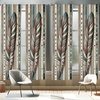 image:imageAmbesonne Animals Curtains Urban Jungle Themed Modern Boho Detail Roundy Fox Elephant Tiger Print Window Treatments 2 Panel Set for Living Room Bedroom Pair of  28 x 63 Dark Orange Teal BeigeCadet Blue Beige and Brown