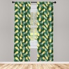 image:imageAmbesonne Animals Curtains Urban Jungle Themed Modern Boho Detail Roundy Fox Elephant Tiger Print Window Treatments 2 Panel Set for Living Room Bedroom Pair of  28 x 63 Dark Orange Teal BeigeGreen Fern