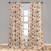 image:imageAmbesonne Animals Curtains Urban Jungle Themed Modern Boho Detail Roundy Fox Elephant Tiger Print Window Treatments 2 Panel Set for Living Room Bedroom Pair of  28 x 63 Dark Orange Teal BeigeBeige Brown and Cocoa