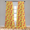 image:imageAmbesonne Animals Curtains Urban Jungle Themed Modern Boho Detail Roundy Fox Elephant Tiger Print Window Treatments 2 Panel Set for Living Room Bedroom Pair of  28 x 63 Dark Orange Teal BeigeOrange Green