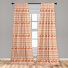 image:imageAmbesonne Animals Curtains Urban Jungle Themed Modern Boho Detail Roundy Fox Elephant Tiger Print Window Treatments 2 Panel Set for Living Room Bedroom Pair of  28 x 63 Dark Orange Teal BeigeOrange White
