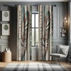 image:imageAmbesonne Animals Curtains Urban Jungle Themed Modern Boho Detail Roundy Fox Elephant Tiger Print Window Treatments 2 Panel Set for Living Room Bedroom Pair of  28 x 63 Dark Orange Teal BeigeCadet Blue Beige and Brown