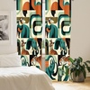 image:imageAmbesonne Animals Curtains Urban Jungle Themed Modern Boho Detail Roundy Fox Elephant Tiger Print Window Treatments 2 Panel Set for Living Room Bedroom Pair of  28 x 63 Dark Orange Teal BeigeDark Orange Teal Beige
