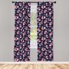 image:imageAmbesonne Animals Curtains Urban Jungle Themed Modern Boho Detail Roundy Fox Elephant Tiger Print Window Treatments 2 Panel Set for Living Room Bedroom Pair of  28 x 63 Dark Orange Teal BeigeNavy Blue