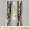 image:imageAmbesonne Animals Curtains Urban Jungle Themed Modern Boho Detail Roundy Fox Elephant Tiger Print Window Treatments 2 Panel Set for Living Room Bedroom Pair of  28 x 63 Dark Orange Teal BeigeCadet Blue Beige and Brown